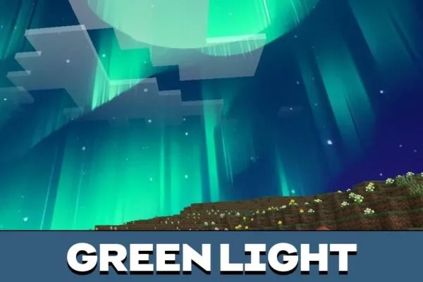 Green Light from Custom Cubemaps Texture Pack for Minecraft PE