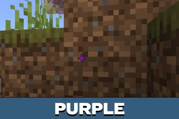 Purple Custom Crosshairs Texture Pack for Minecraft PE