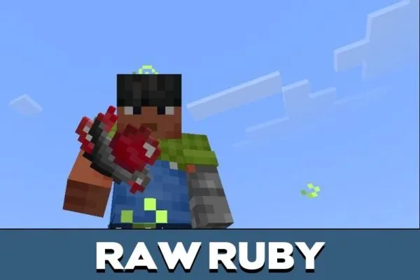 Raw Ruby from Power Rings Mod for Minecraft PE