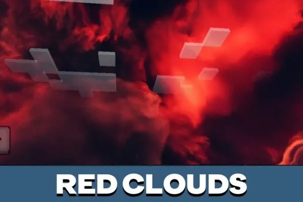 Red Clouds from Custom Cubemaps Texture Pack for Minecraft PE