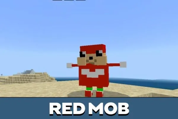 Red Uganda Knuckles Mod for Minecraft PE