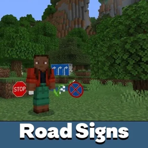 Road Signs Mod for Minecraft PE