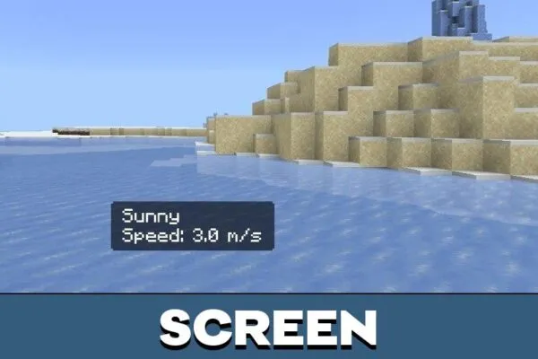 Screen from Speedometer Mod for Minecraft PE