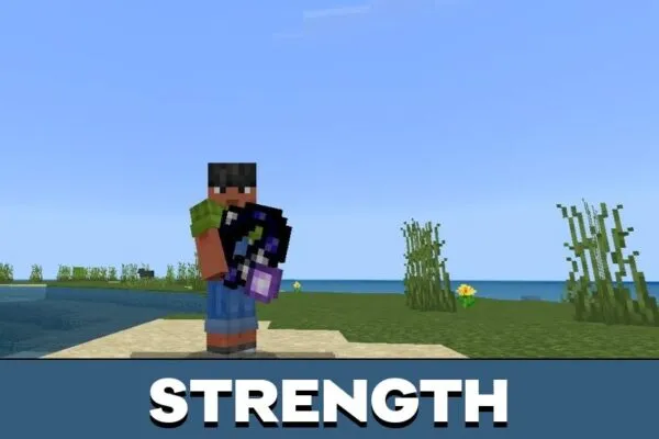 Strength from Power Rings Mod for Minecraft PE