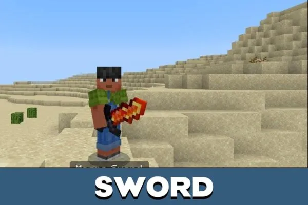 Sword from Magma Plus Mod for Minecraft PE