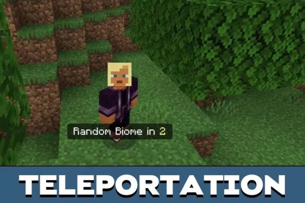 Teleportation from Random Biome Mod for Minecraft PE