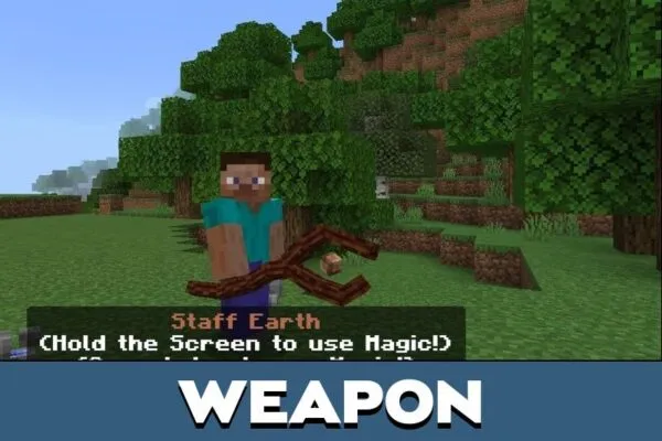 Weapon from Magic Staff Mod for Minecraft PE