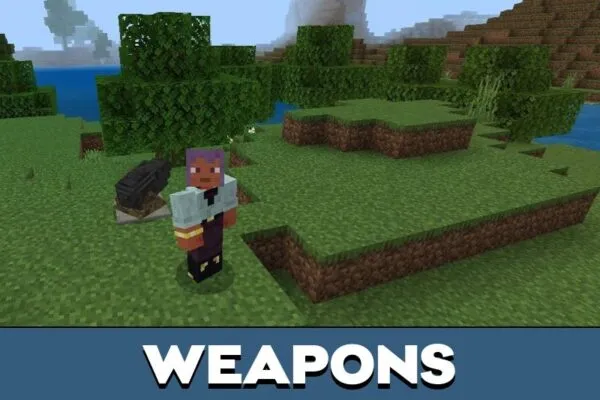 Weapons from Defensive Measures Mod for Minecraft PE