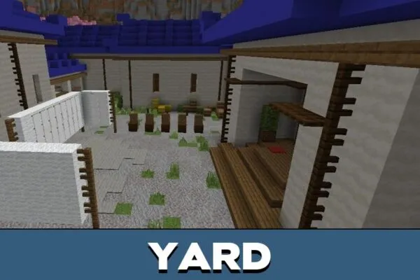 Yard from Houses from One Piece Map for Minecraft PE