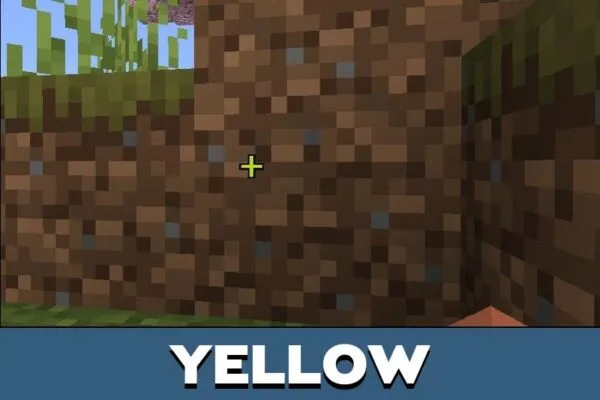 Yellow Custom Crosshairs Texture Pack for Minecraft PE