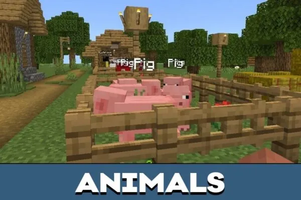 Animals from Monster School Map for Minecraft PE