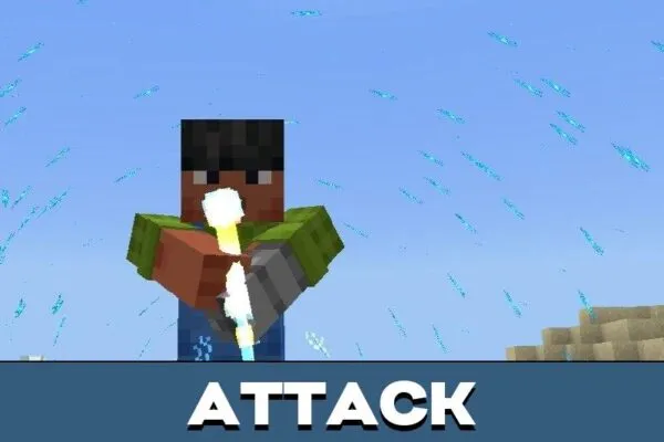 Attack from Lighting Magic Mod for Minecraft PE