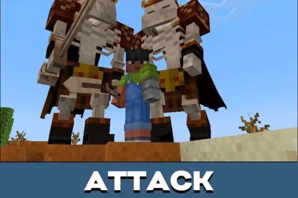 Attack from Skeleton King Mod for Minecraft PE