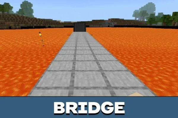 Bridge from Lava House Map for Minecraft PE