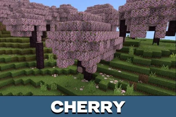 Cherry from Overgrown texture pack for Minecraft PE