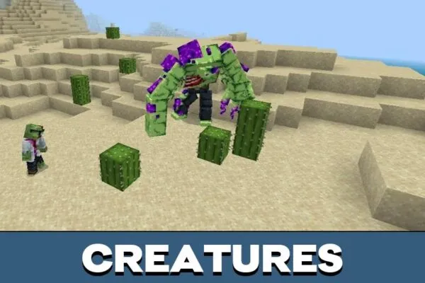 Creatures from Zombie Boss Mod for Minecraft PE