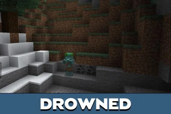 Drowned from Make Mobs Scary Again Mod for Minecraft PE