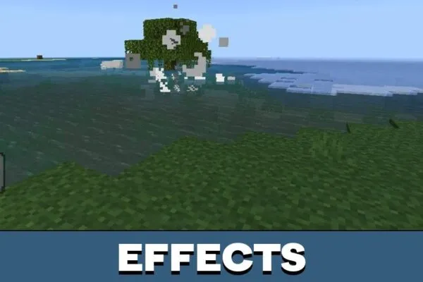 Effects from Throwable Fireball Mod for Minecraft PE