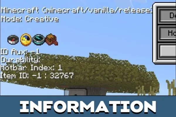 Information from HUD Texture Pack for Minecraft PE