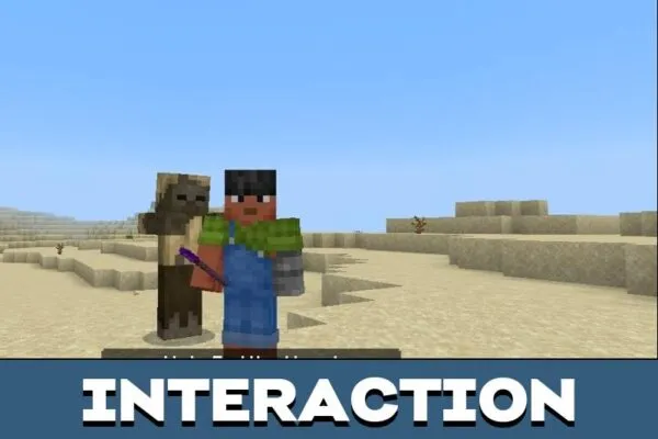 Interaction from Mob Battle Wands Mod for Minecraft PE