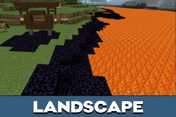 Landscape from Lava House Map for Minecraft PE