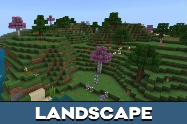 Landscape from Overgrown texture pack for Minecraft PE