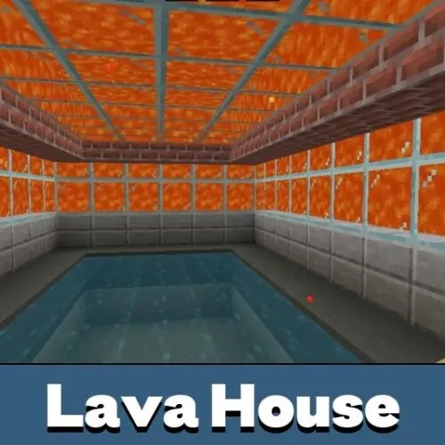 Lava House Map for Minecraft PE