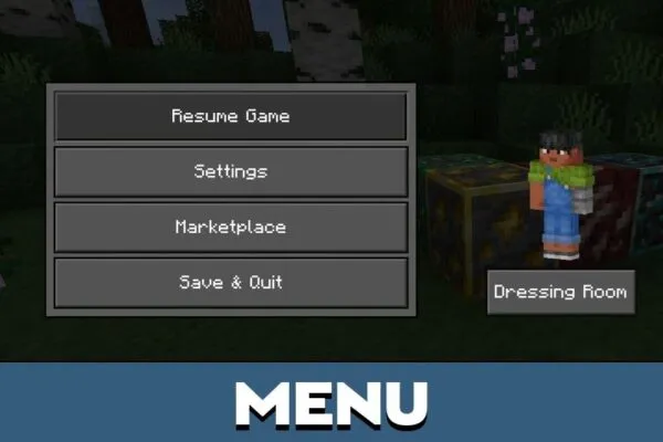 Menu from Terra Texture Pack for Minecraft PE