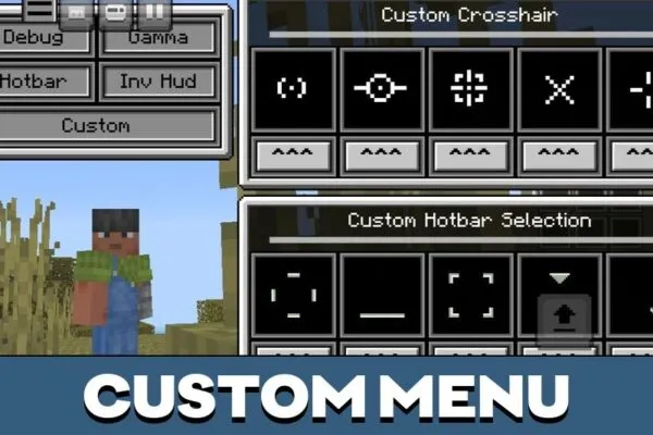 Custom Menu from HUD Texture Pack for Minecraft PE