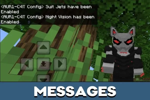 Messages from Cyber Armors Mod for Minecraft PE