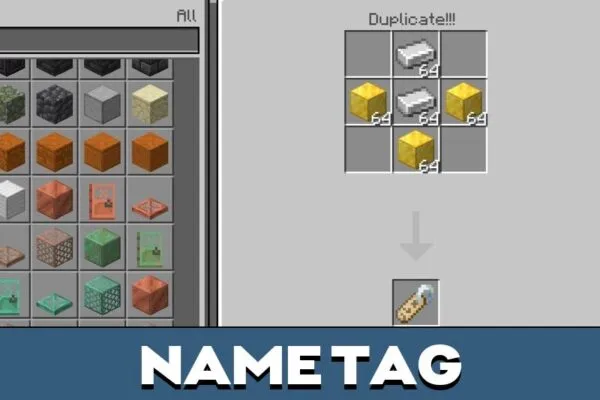 Name Tag from Block Duplicator Mod for Minecraft PE