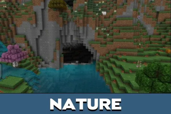 Nature from Overgrown texture pack for Minecraft PE