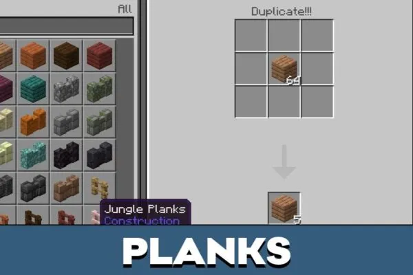 Planks from Block Duplicator Mod for Minecraft PE