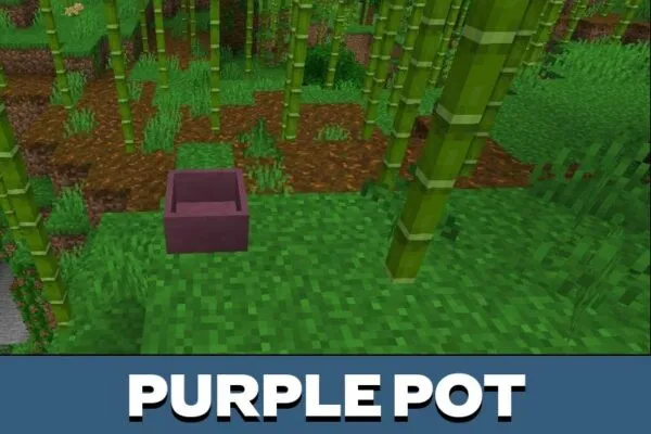 Purple Botany Pots Mod for Minecraft PE