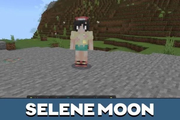 Selene Moon from Waifus 2 Mod for Minecraft PE