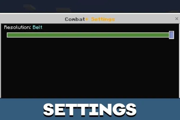 Settings from Combat Plus Mod for Minecraft PE