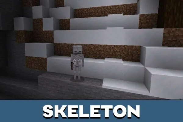 Skeleton from Make Mobs Scary Again Mod for Minecraft PE