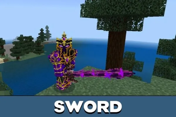 Sword from All Bosses Mod for Minecraft PE