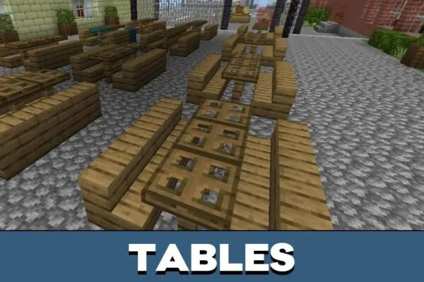 Tables from British School Map for Minecraft PE