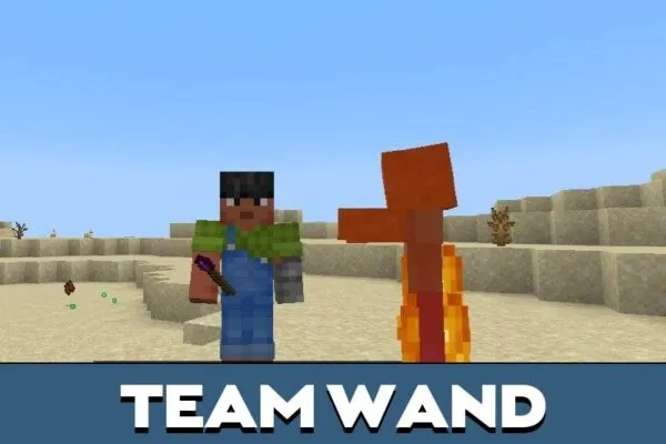 Team Wand from Mob Battle Wands Mod for Minecraft PE