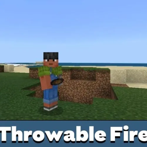 Throwable Fireball Mod for Minecraft PE