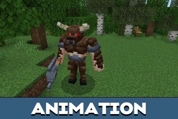 Animation from Minotaur Mod for Minecraft PE