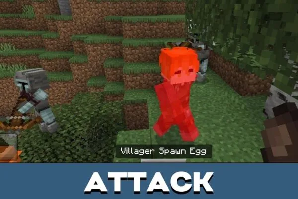 Attack from Human Era Villagers Texture Pack for Minecraft PE