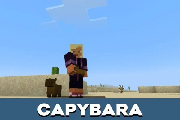 Capybara from Plushies Mod for Minecraft PE