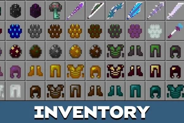 Inventory from Old Dragons Mod for Minecraft PE