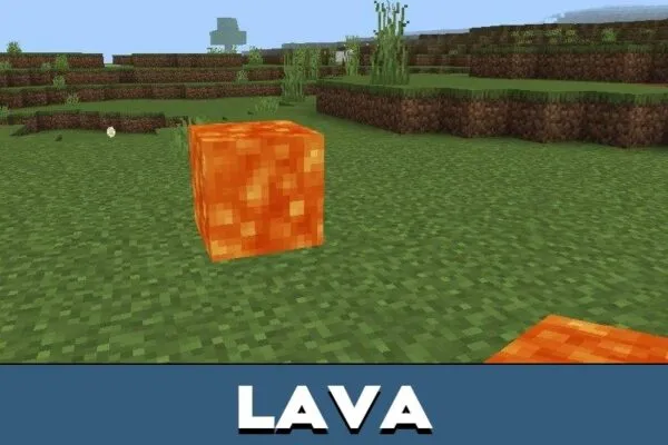 Lava from Fake Liquid Blocks Mod for Minecraft PE