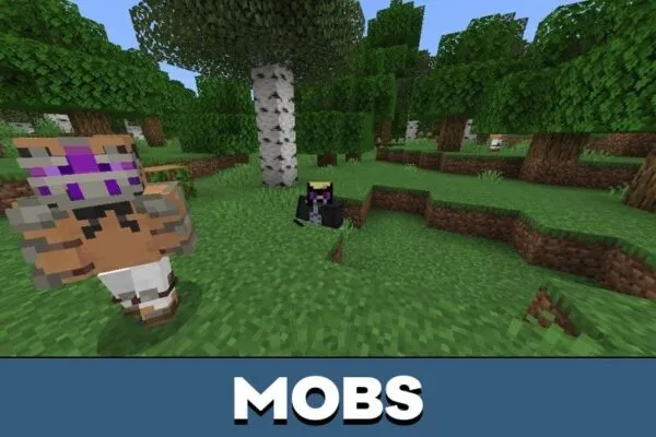 Mobs from Old Nighty Wolf mod for Minecraft PE