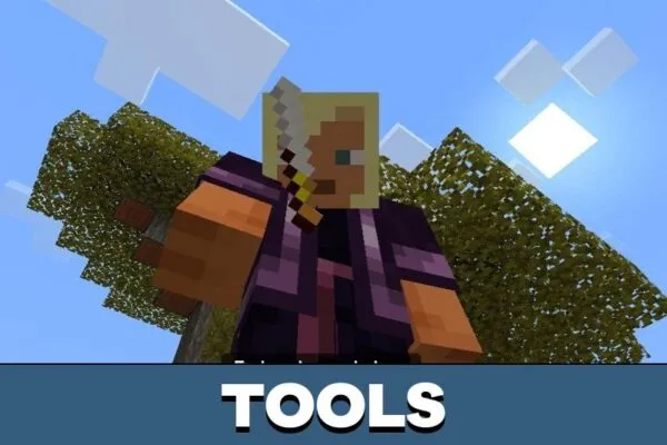 Tools from Improvements Mod for Minecraft PE