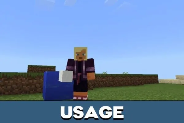 Usage from Fake Liquid Blocks Mod for Minecraft PE