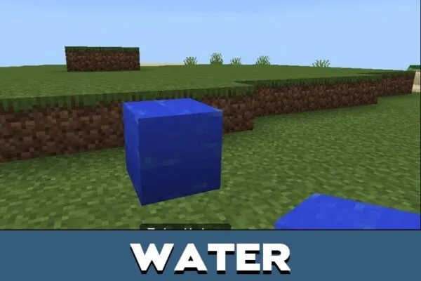 Water from Fake Liquid Blocks Mod for Minecraft PE